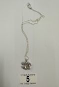 A silver & cz style necklace 5.5 grams