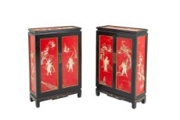 Pair of lacquered cabinets