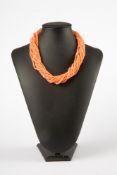 Pink coral necklace