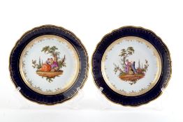 Pair of Meissen porcelain plates