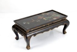 Lacquered, gilded and semiprecious stone table