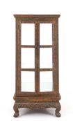Carved and gilded wooden display case