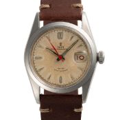 A GENTLEMAN'S SIZE STAINLESS STEEL TUDOR PRINCE OYSTERDATE 34 SELF WINDING WRIST WATCH CIRCA 1957,
