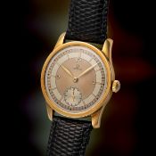 A RARE GENTLEMAN'S SIZE 18K SOLID GOLD OMEGA 