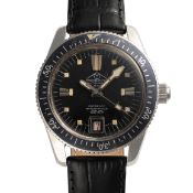 A GENTLEMAN'S SIZE STAINLESS STEEL MONDAINE AUTOMATIC 200M DIVERS WRIST WATCH CIRCA 1970, WITH 