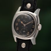 A RARE GENTLEMAN'S SIZE STAINLESS STEEL CZECH MILITARY PILOTS WRIST WATCH CIRCA 1948 Movement: