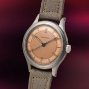 A RARE GENTLEMAN'S SIZE STAINLESS STEEL LONGINES 