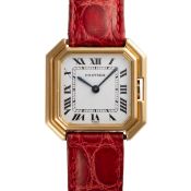 A GENTLEMAN'S SIZE 18K SOLID GOLD CARTIER PARIS CEINTURE WRIST WATCH CIRCA 1970s, REF. 78099