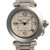 A GENTLEMAN'S MIDSIZE STAINLESS STEEL CARTIER PASHA AUTOMATIC BRACELET WATCH CIRCA 2010, REF. 2324