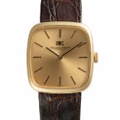 A GENTLEMAN'S SIZE 18K SOLID GOLD IWC WRIST WATCH CIRCA 1970, REF. 2572 Movement: Manual wind,