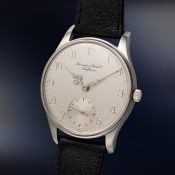 A VERY RARE GENTLEMAN'S OVERSIZED STAINLESS STEEL IWC PORTUGIESER 