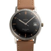 A GENTLEMAN'S SIZE STAINLESS STEEL OMEGA SEAMASTER 600 DATE WRIST WATCH CIRCA 1964, REF. 136.011