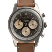 A RARE GENTLEMAN'S SIZE STAINLESS STEEL ENICAR SHERPA GRAPH CHRONOGRAPH WRIST WATCH CIRCA 1960s,