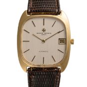 A GENTLEMAN'S SIZE 18K SOLID YELLOW GOLD VACHERON & CONSTANTIN AUTOMATIC DATE WRIST WATCH CIRCA