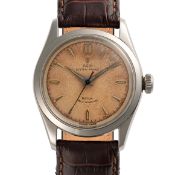 A GENTLEMAN'S SIZE STAINLESS STEEL TUDOR PRINCE SELF WINDING WRIST WATCH CIRCA 1956, REF. 7909