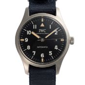 A GENTLEMAN'S SIZE STAINLESS STEEL IWC PILOTS MARK XVIII WRIST WATCH DATED 2017, REF. IW3270007