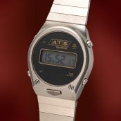 A RARE GENTLEMAN'S SIZE STAINLESS STEEL HEUER KENTUCKY ATS NEW SPORT FORMULA 1 LCD BRACELET WATCH