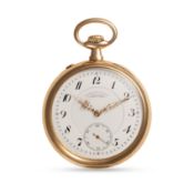 A GENTLEMAN'S SIZE 14K SOLID GOLD A. LANGE & SOHNE GLASHUTTE POCKET WATCH CIRCA 1900, WHITE ENAMEL