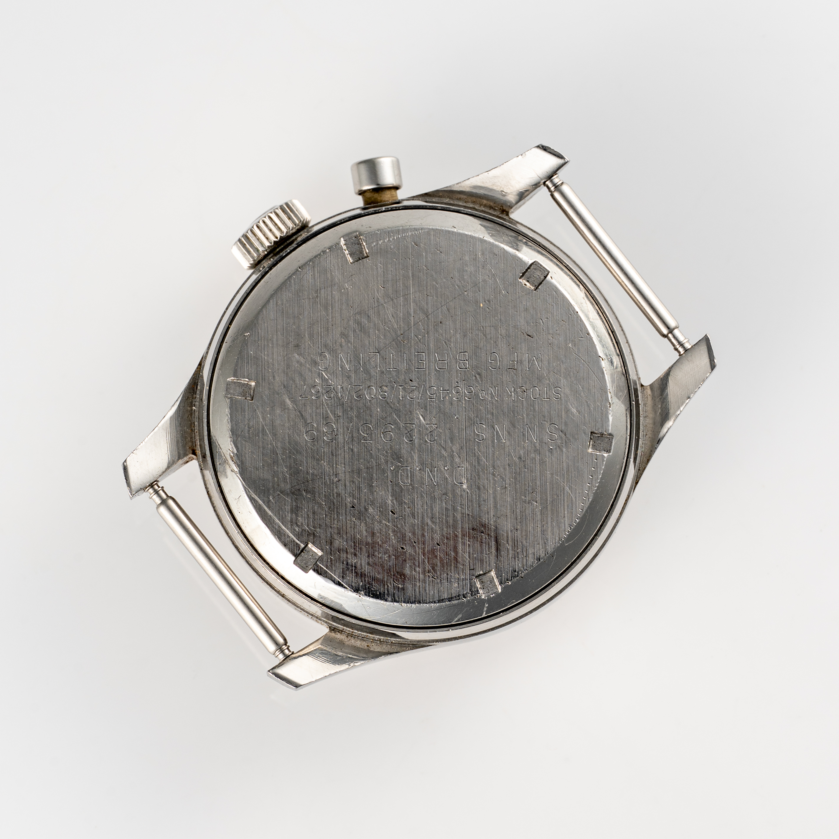 A GENTLEMAN'S SIZE STAINLESS STEEL ROYAL CANADIAN AIR FORCE (RCAF) BREITLING SINGLE BUTTON - Image 8 of 8