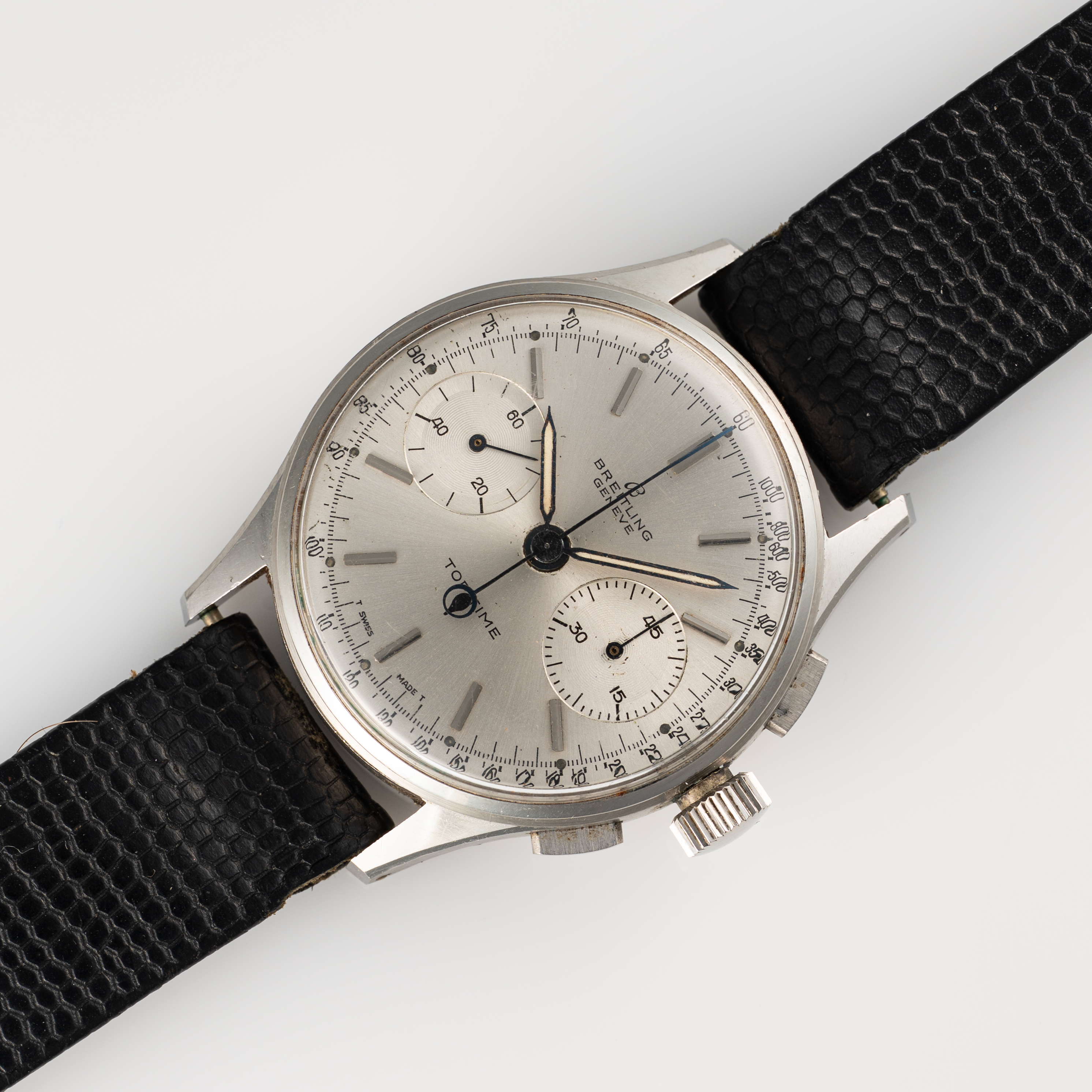 A GENTLEMAN'S SIZE STAINLESS STEEL BREITLING DUOGRAPH SPLIT SECONDS CHRONOGRAPH WRIST WATCH CIRCA - Image 6 of 10