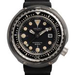 A RARE GENTLEMAN'S SIZE TITANIUM & CERAMIC COATED SEIKO "GRANDFATHER TUNA" PROFESSIONAL 600M