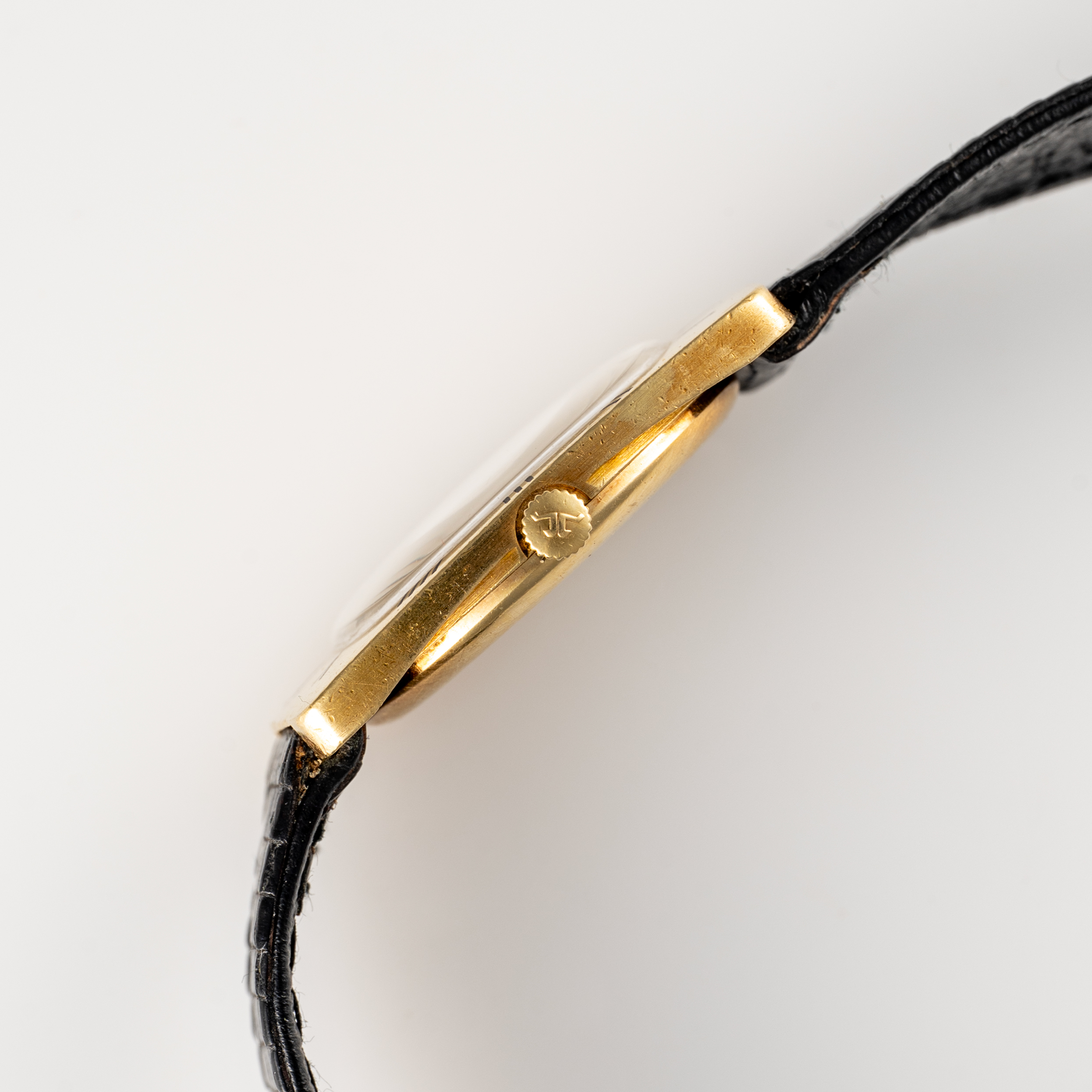 A RARE & UNUSUAL GENTLEMAN'S SIZE 18K SOLID GOLD JAEGER LECOULTRE WRIST WATCH CIRCA 1970s, REF. 9106 - Image 5 of 8