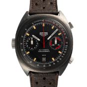 A GENTLEMAN'S SIZE PVD COATED HEUER MONZA AUTOMATIC CHRONOGRAPH WRIST WATCH CIRCA 1981, REF. 110.