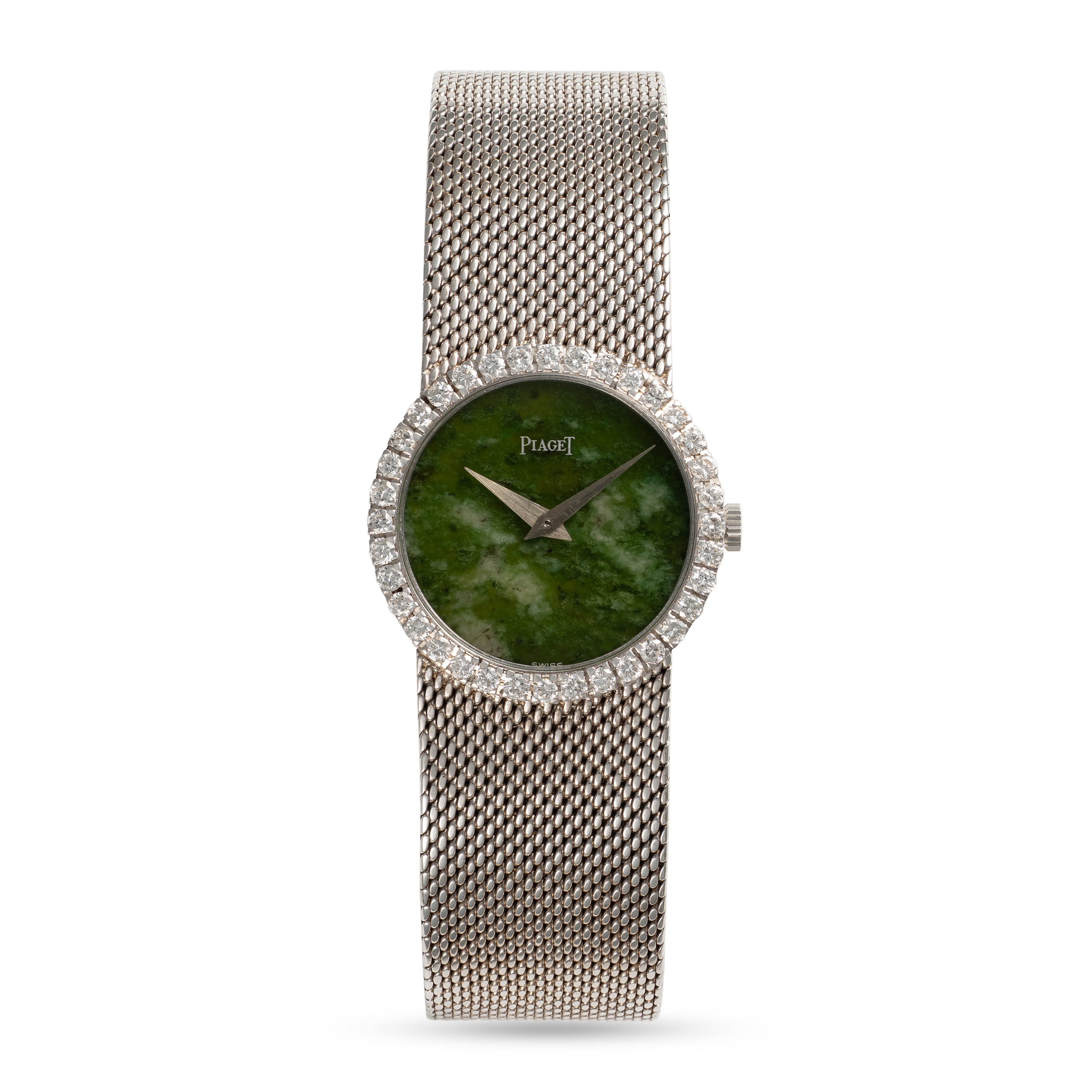 A LADY'S FINE 18K SOLID WHITE GOLD & DIAMOND PIAGET BRACELET WATCH CIRCA 1970s, REF. 9706 WITH - Image 4 of 10