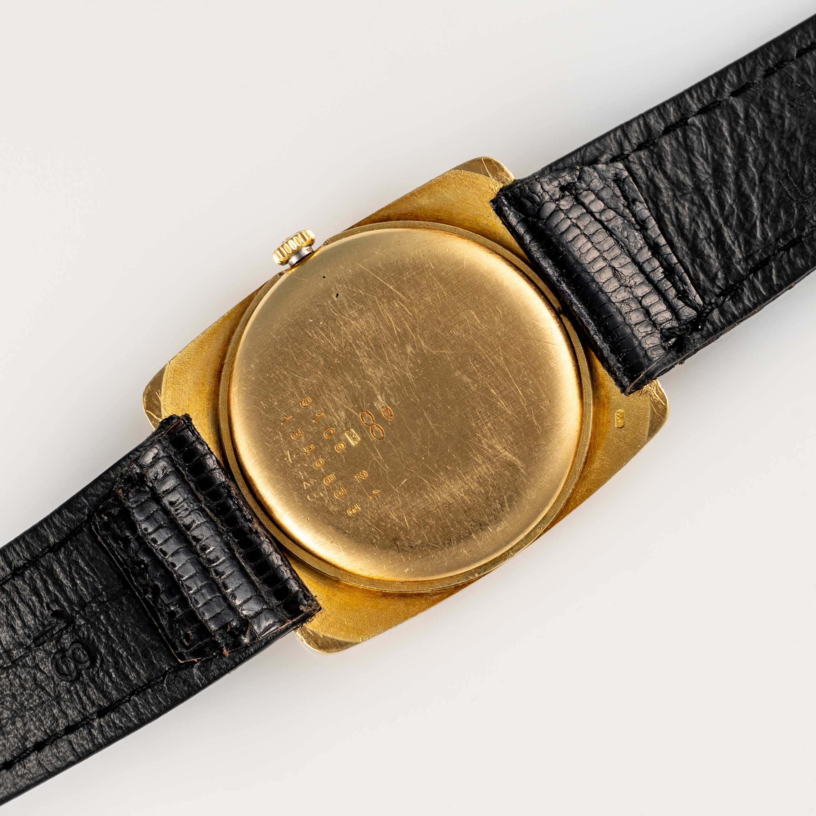 A RARE & UNUSUAL GENTLEMAN'S SIZE 18K SOLID GOLD JAEGER LECOULTRE WRIST WATCH CIRCA 1970s, REF. 9106 - Image 7 of 8