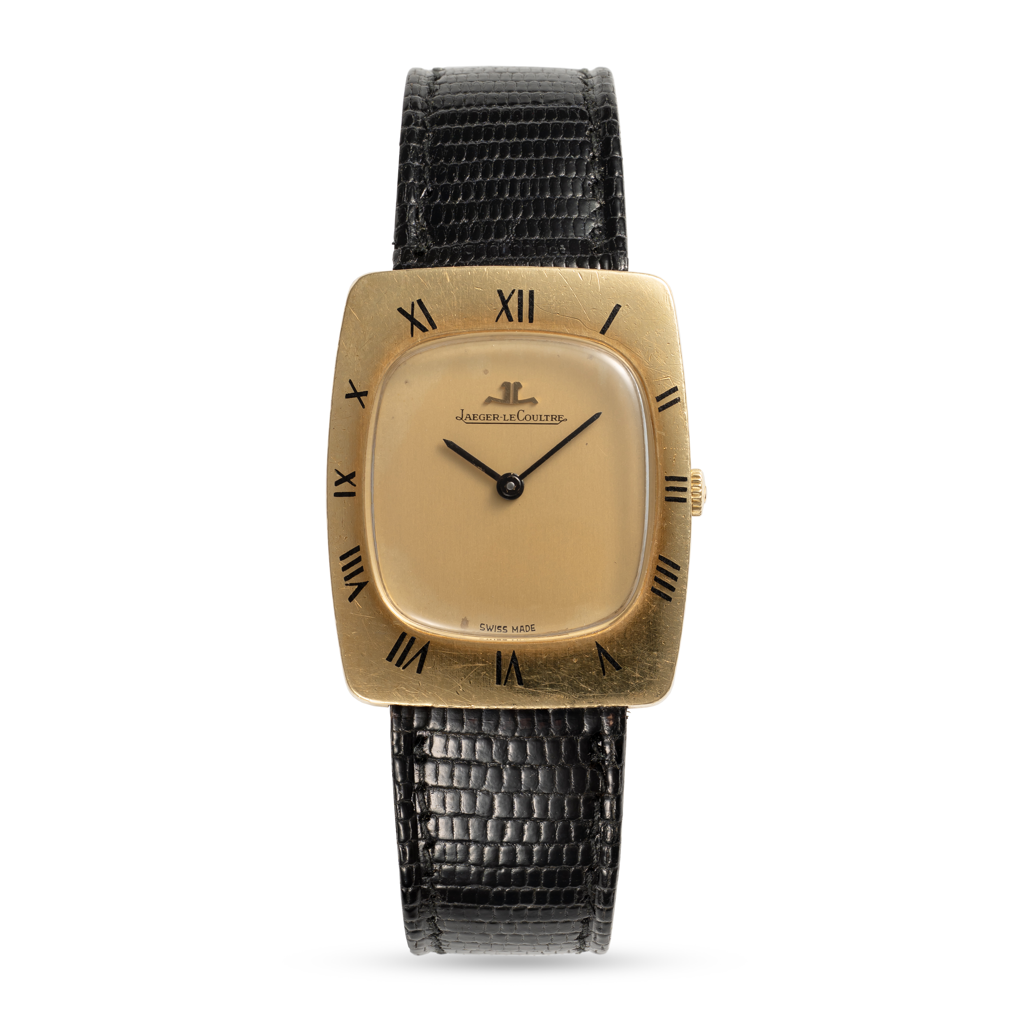 A RARE & UNUSUAL GENTLEMAN'S SIZE 18K SOLID GOLD JAEGER LECOULTRE WRIST WATCH CIRCA 1970s, REF. 9106 - Image 2 of 8