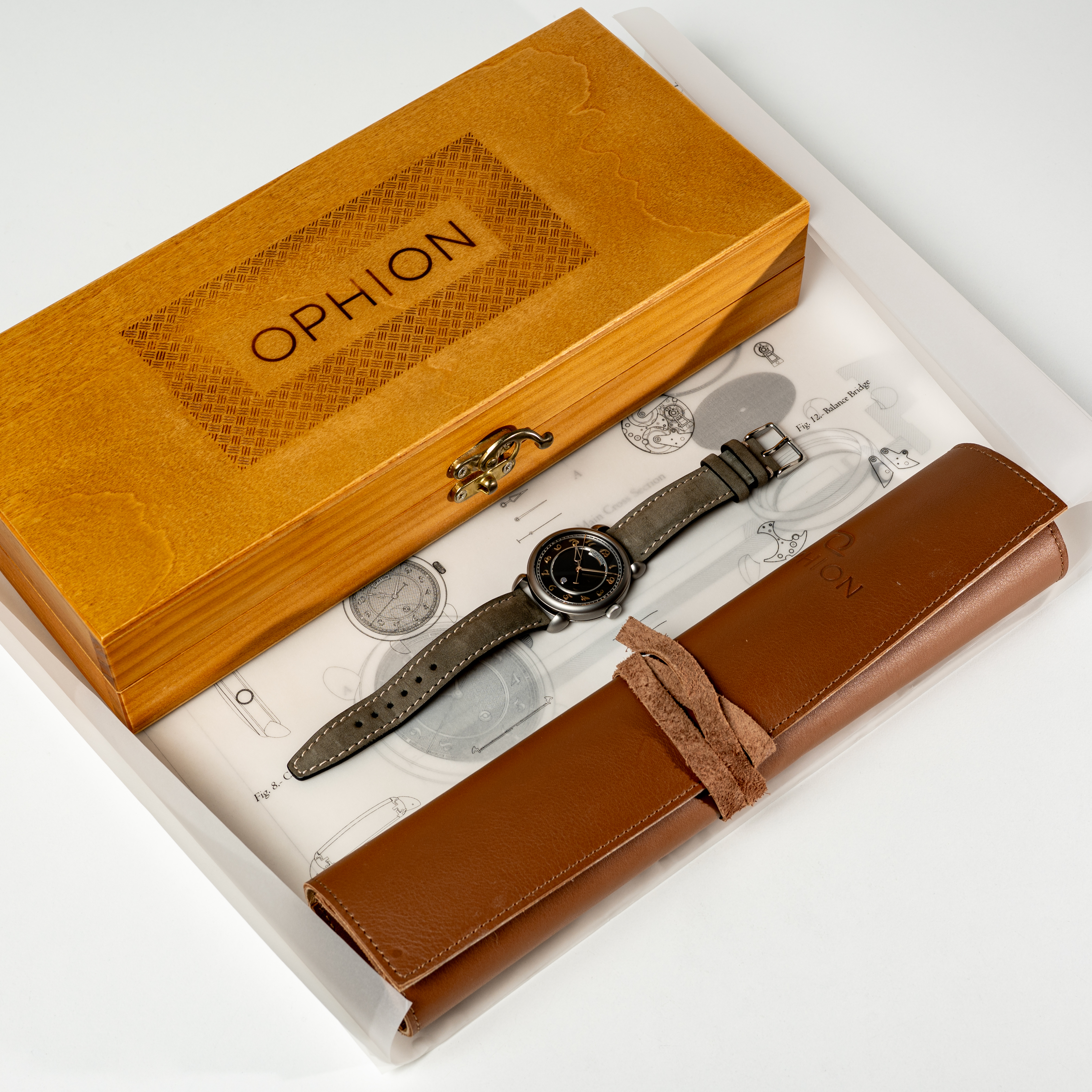 A RARE GENTLEMAN'S SIZE TITANIUM OPHION VELOS 786 GILT SPECTRE WRIST WATCH CIRCA 2022, THE LIMITED - Image 10 of 10