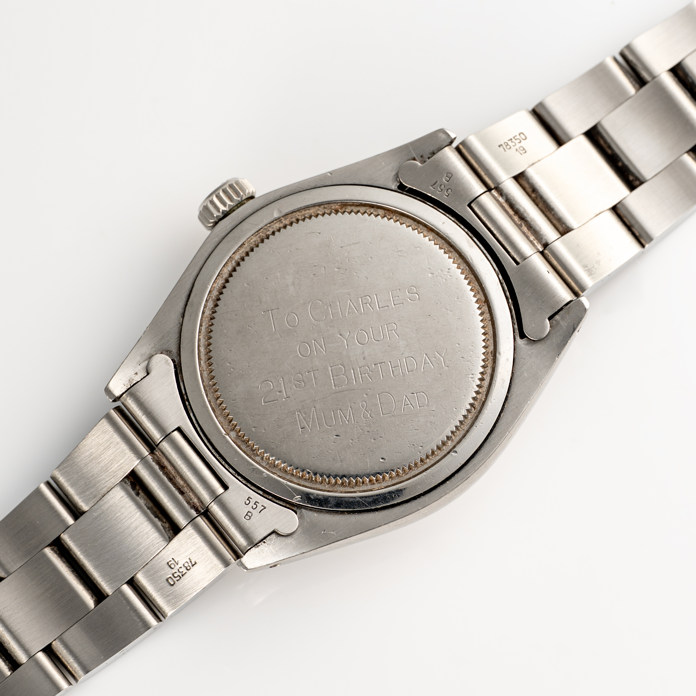 A RARE GENTLEMAN'S SIZE STAINLESS STEEL ROLEX OYSTER PRECISION BRACELET WATCH DATED 1971, REF. - Image 7 of 9