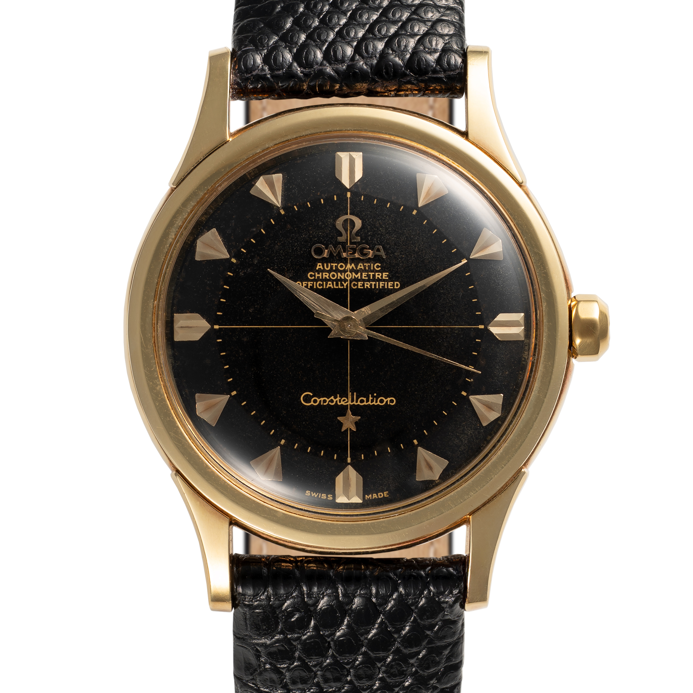A FINE & RARE GENTLEMAN'S SIZE 18K SOLID GOLD OMEGA CONSTELLATION CHRONOMETER WRIST WATCH CIRCA - Image 2 of 9