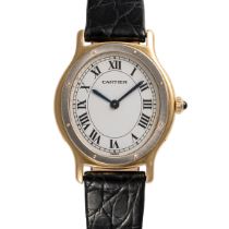 A LADY'S 18K YELLOW & WHITE GOLD CARTIER PARIS ARCADE WRIST WATCH CIRCA 1987, REF. 96059 Movement: