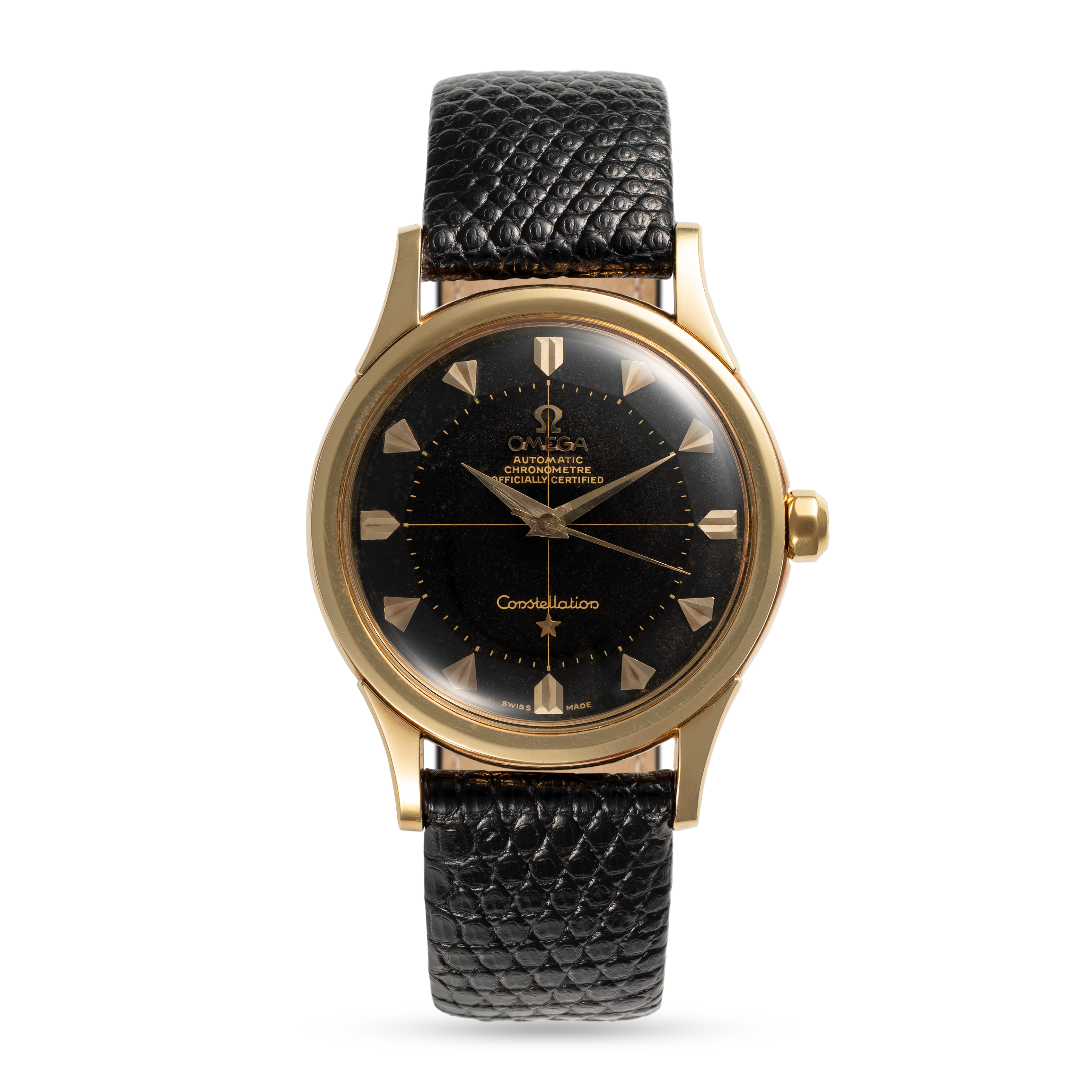 A FINE & RARE GENTLEMAN'S SIZE 18K SOLID GOLD OMEGA CONSTELLATION CHRONOMETER WRIST WATCH CIRCA - Image 4 of 9
