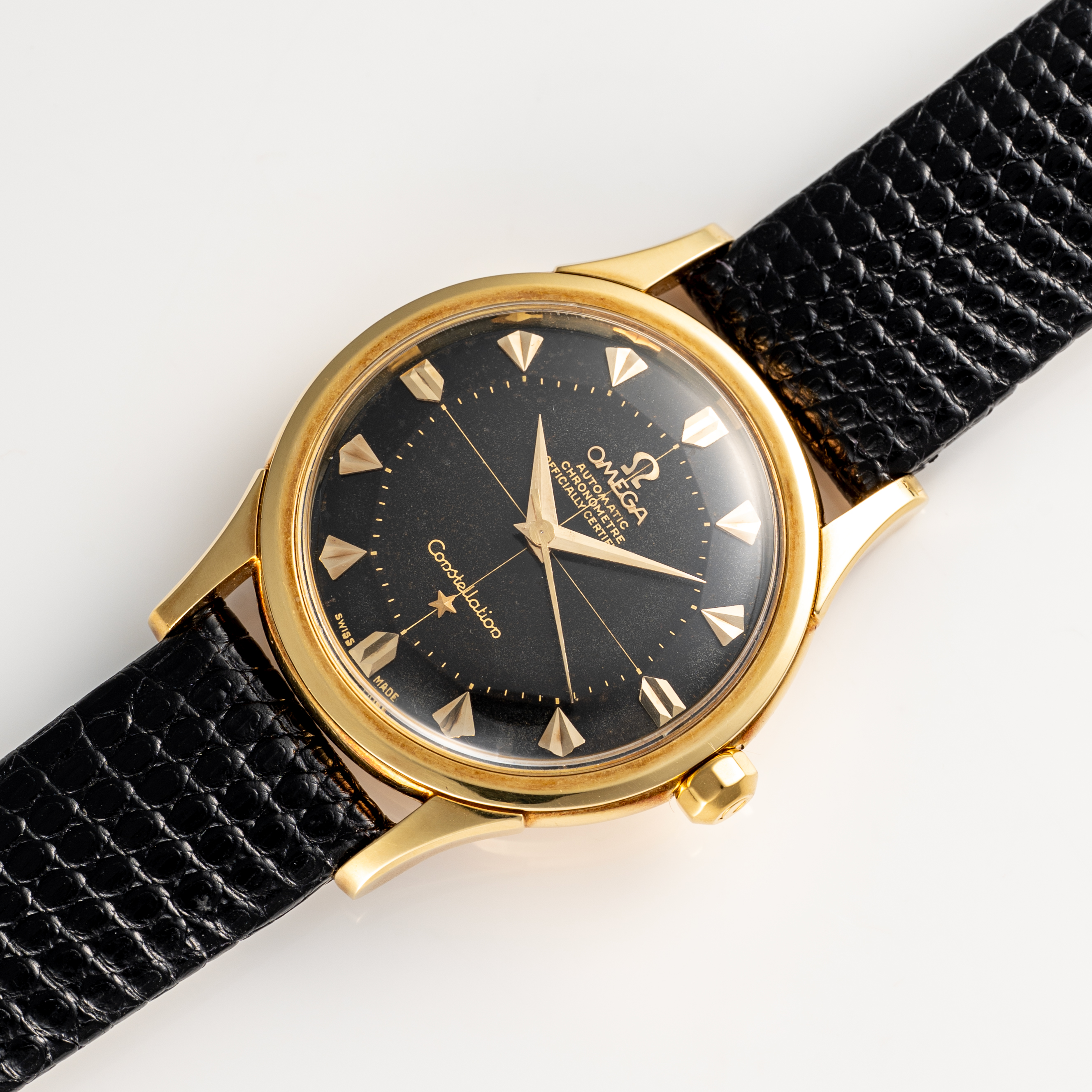 A FINE & RARE GENTLEMAN'S SIZE 18K SOLID GOLD OMEGA CONSTELLATION CHRONOMETER WRIST WATCH CIRCA - Image 6 of 9