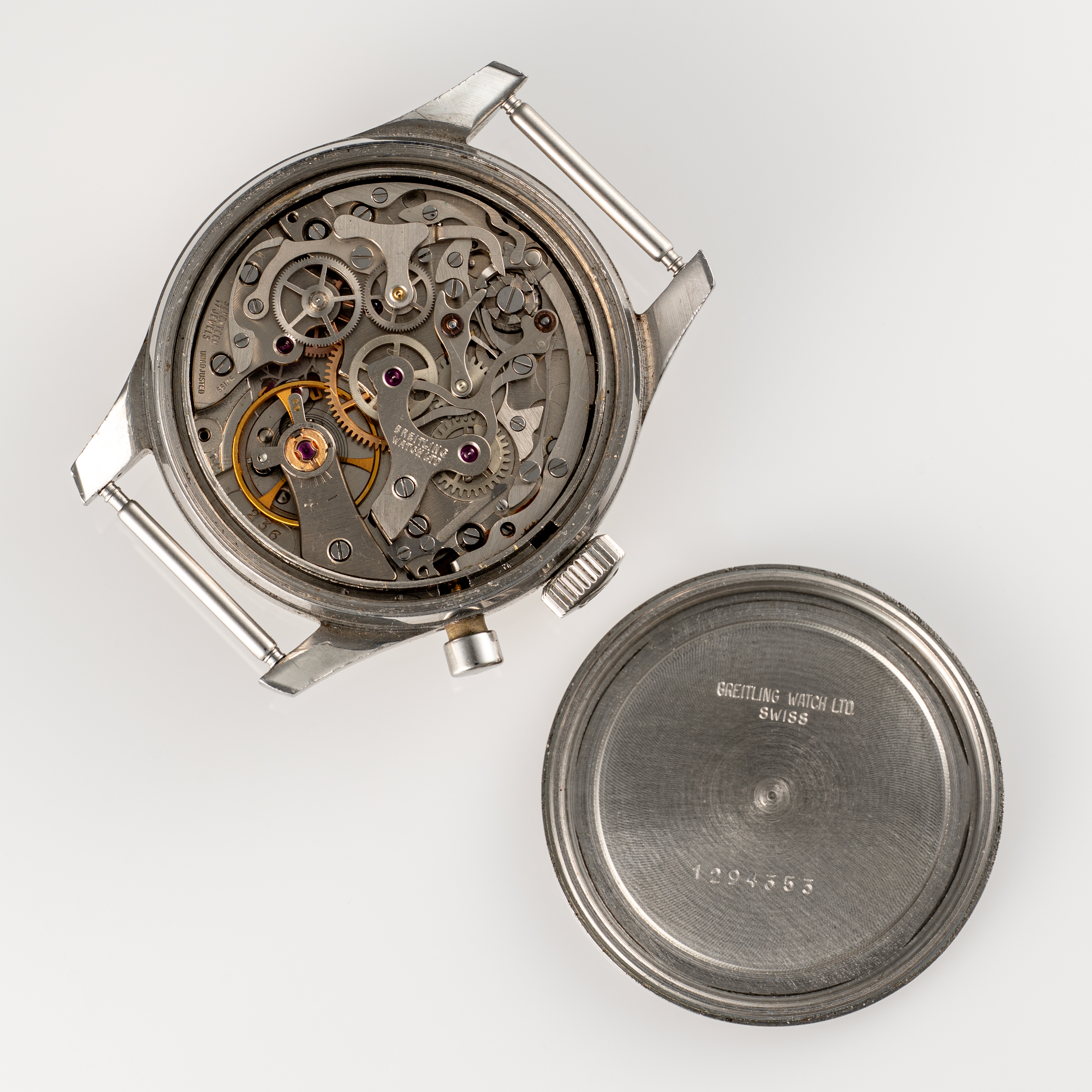 A GENTLEMAN'S SIZE STAINLESS STEEL ROYAL CANADIAN AIR FORCE (RCAF) BREITLING SINGLE BUTTON - Image 7 of 8