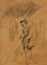 Attributed to Walter Richard Sickert ARA (1860-1942) Study of Hubby Signed Sickert (lower right)