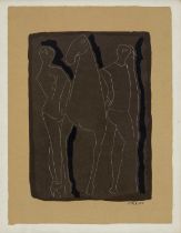 Φ After Marino Marini Two figures and a horse Reproduction print Print 35.9 x 28.3cm