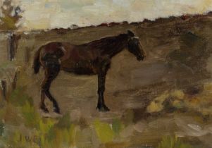 James William Booth RCA (1867-1953) Study of a Bay Signed JWB (lower left) Oil on canvas laid on