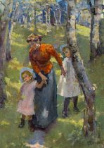 Elizabeth Adela Stanhope Forbes (1859-1912) Primroses Signed EAFORBES (lower right, EAF in ligature)
