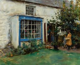 Stanhope Alexander Forbes RA (1857-1947) The Blue Window Signed and dated Stanhope A. Forbes 1926 (
