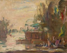 Φ Alfred Robert Hayward (1875-1971) River sketch Signed Alfred Hayward (lower right) Oil on board