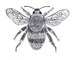† Mark Lord (b.1975) Bee Signed, dated and numbered 25/50 Lino Lord 2023 (in pencil to margin)
