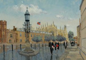 Φ Paul Brown (Contemporary) The Burning Bush, Eton College Signed Paul Brown (lower left) Oil on