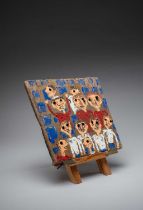 Ian Parmiter (b.1963) We Love Football Oil on board, 2024 30.5 x 30.5cm There is no buyer's
