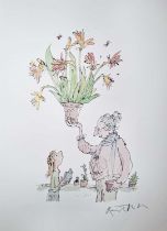 Sir Quentin Blake CH, CBE, RDI (b.1932) Flowering Plant Signed Quentin Blake (in black ink lower