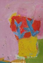 † Chloe Lamb (b.1960) The Strength of Blue Signed Chloe Lamb (lower centre) Oil on paper 38 x 25.5cm