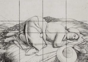 Φ Robert Austin (1895-1973) Woman Sleeping Engraving, from the posthumous edition of 3 pulled from a