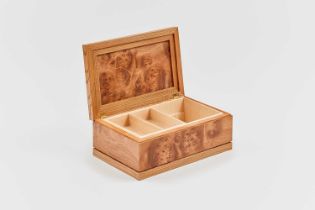 Matthew Burt (b.1951) Treasures Box Stamped signature Matthew (to back) English elm and rippled